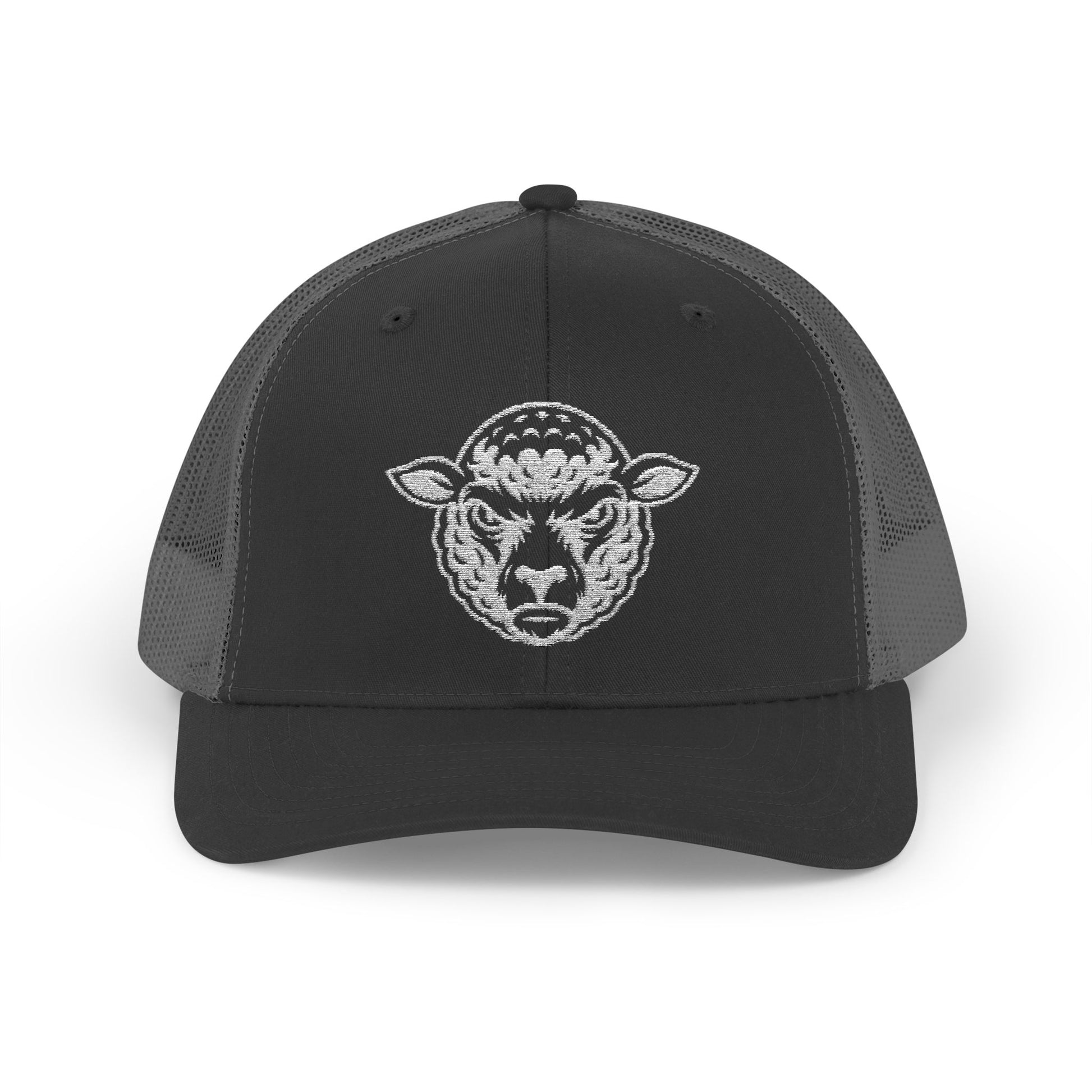 Fierce Sheep Snapback Trucker Cap | Adjustable Hat for Outdoors, Festivals, Gifts, Animal Lovers, Dad Hats