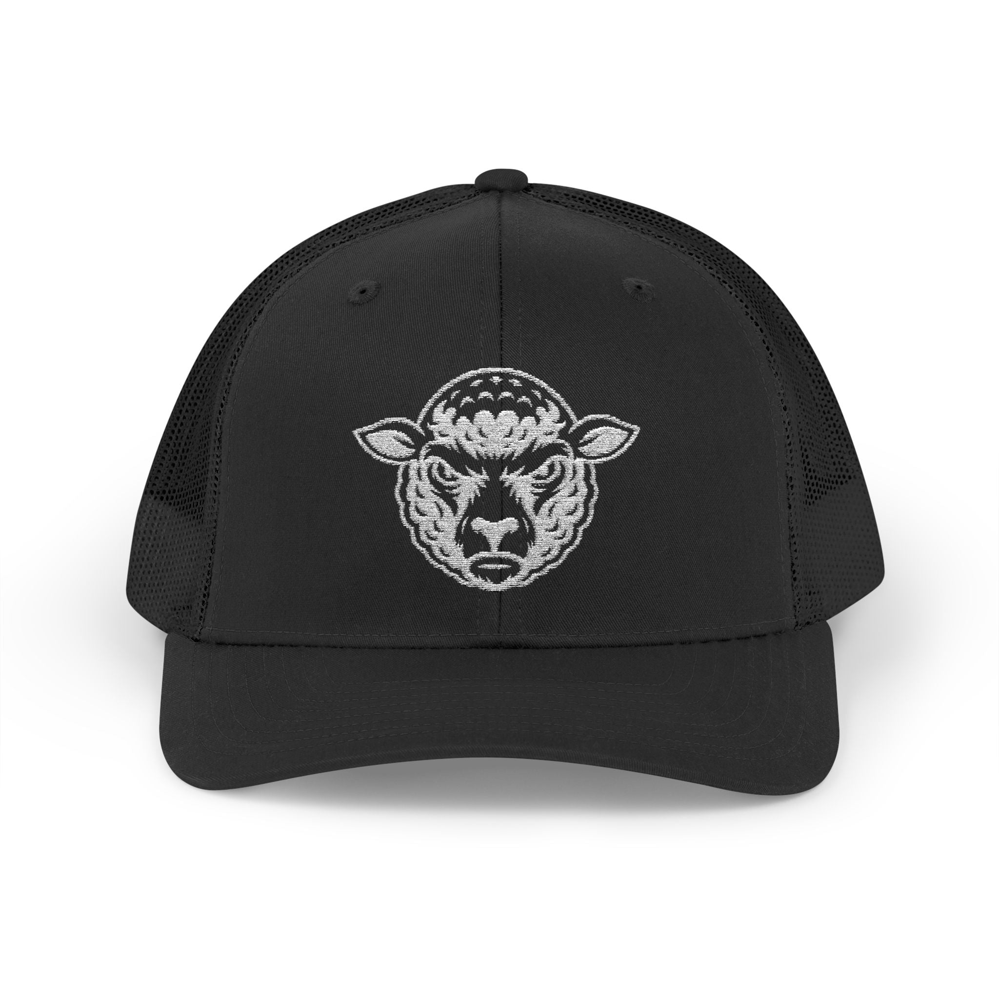 Fierce Sheep Snapback Trucker Cap | Adjustable Hat for Outdoors, Festivals, Gifts, Animal Lovers, Dad Hats